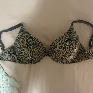 Leopard Print Push-Up Women's Bra